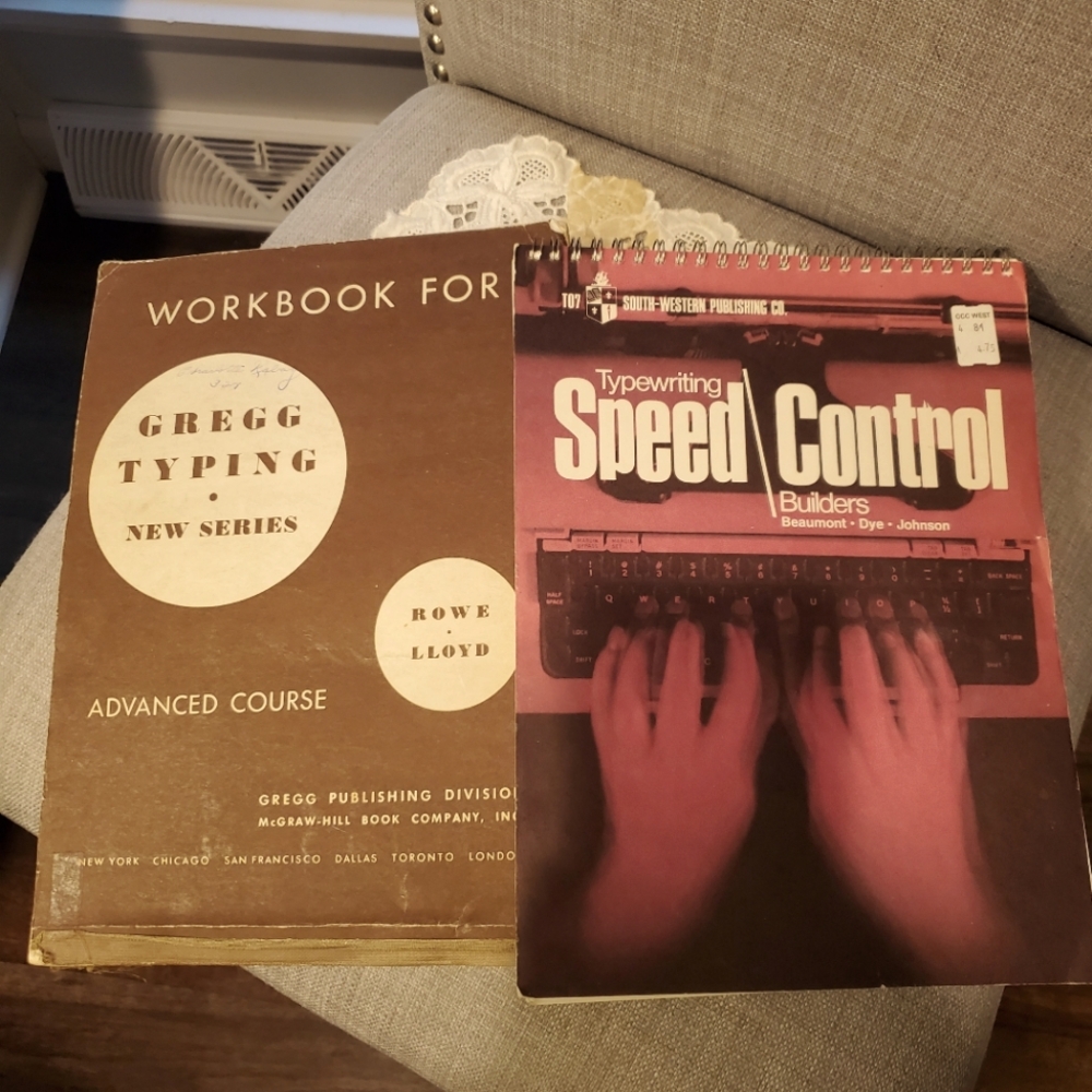Vintage Typing and Speed Control Workbooks, 1970s
